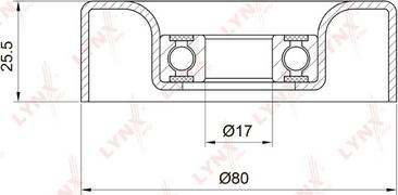 LYNXauto PB-5002 - Pulley, v-ribbed belt autospares.lv