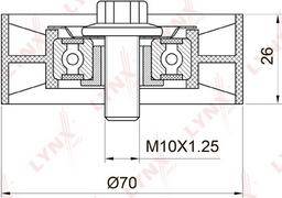 LYNXauto PB-5031 - Pulley, v-ribbed belt autospares.lv