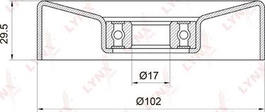 LYNXauto PB-5033 - Pulley, v-ribbed belt autospares.lv