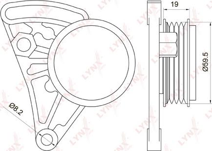 LYNXauto PB-5037 - Pulley, v-ribbed belt autospares.lv