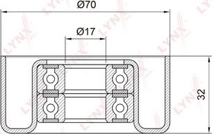 LYNXauto PB-5029 - Pulley, v-ribbed belt autospares.lv