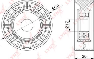 LYNXauto PB-5193 - Pulley, v-ribbed belt autospares.lv