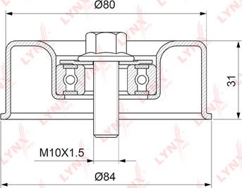 LYNXauto PB-5141 - Pulley, v-ribbed belt autospares.lv