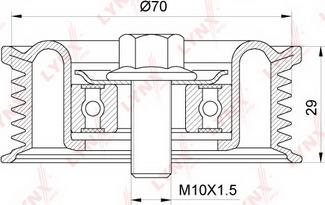 LYNXauto PB-5142 - Pulley, v-ribbed belt autospares.lv