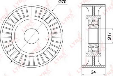 LYNXauto PB-5147 - Pulley, v-ribbed belt autospares.lv