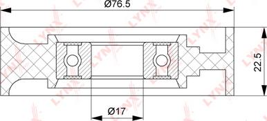 LYNXauto PB-5171 - Pulley, v-ribbed belt autospares.lv