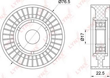 LYNXauto PB-5357 - Pulley, v-ribbed belt autospares.lv