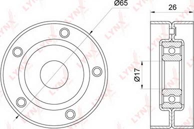 LYNXauto PB-5309 - Pulley, v-ribbed belt autospares.lv