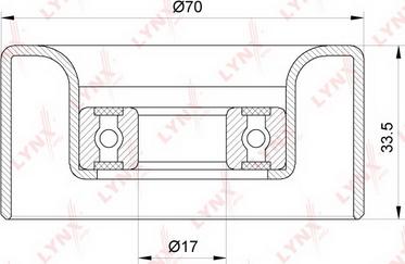 LYNXauto PB-5380 - Pulley, v-ribbed belt autospares.lv