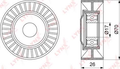 LYNXauto PB-5375 - Pulley, v-ribbed belt autospares.lv