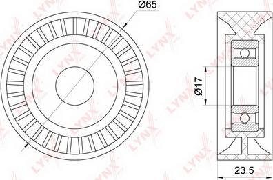 LYNXauto PB-5265 - Pulley, v-ribbed belt autospares.lv