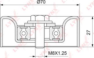 LYNXauto PB-5271 - Pulley, v-ribbed belt autospares.lv