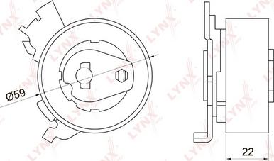 LYNXauto PB-1048 - Tensioner Pulley, timing belt autospares.lv