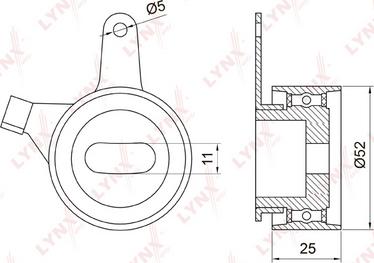 LYNXauto PB-1043 - Tensioner Pulley, timing belt autospares.lv