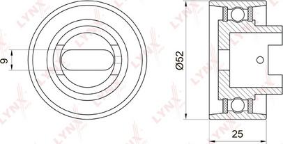 LYNXauto PB-1042 - Tensioner Pulley, timing belt autospares.lv