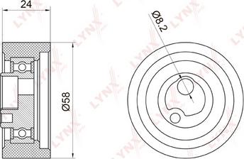 LYNXauto PB-1059 - Tensioner Pulley, timing belt autospares.lv