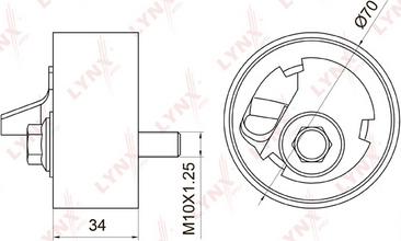 LYNXauto PB-1056 - Tensioner Pulley, timing belt autospares.lv