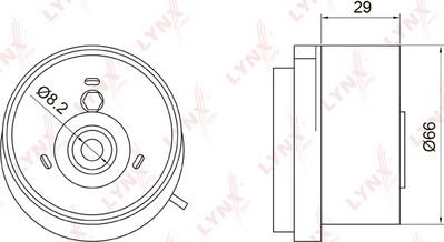 LYNXauto PB-1050 - Tensioner Pulley, timing belt autospares.lv