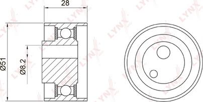 LYNXauto PB-1058 - Tensioner Pulley, timing belt autospares.lv