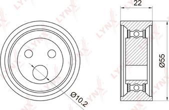 LYNXauto PB-1052 - Tensioner Pulley, timing belt autospares.lv