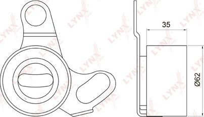 LYNXauto PB-1064 - Tensioner Pulley, timing belt autospares.lv