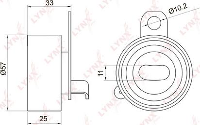 LYNXauto PB-1067 - Tensioner Pulley, timing belt autospares.lv