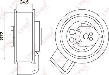 LYNXauto PB-1009 - Tensioner Pulley, timing belt autospares.lv