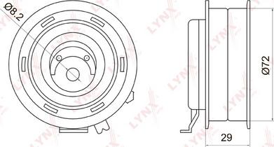 LYNXauto PB-1006 - Tensioner Pulley, timing belt autospares.lv