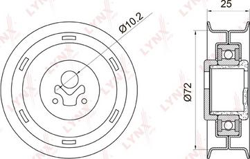 LYNXauto PB-1002 - Tensioner Pulley, timing belt autospares.lv