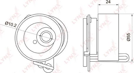 LYNXauto PB-1019 - Tensioner Pulley, timing belt autospares.lv