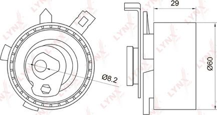 LYNXauto PB-1015 - Tensioner Pulley, timing belt autospares.lv