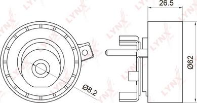 LYNXauto PB-1016 - Tensioner Pulley, timing belt autospares.lv