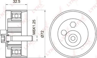 LYNXauto PB-1010 - Tensioner Pulley, timing belt autospares.lv