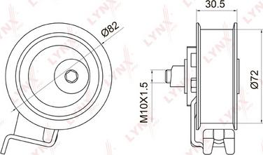 LYNXauto PB-1011 - Tensioner Pulley, timing belt autospares.lv