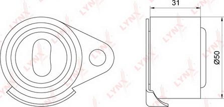 LYNXauto PB-1088 - Tensioner Pulley, timing belt autospares.lv