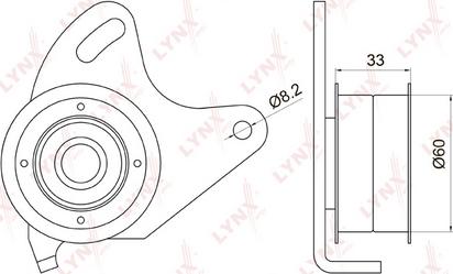 LYNXauto PB-1030 - Tensioner Pulley, timing belt autospares.lv