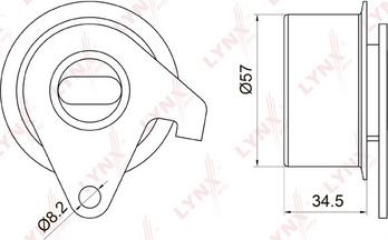 LYNXauto PB-1033 - Tensioner Pulley, timing belt autospares.lv