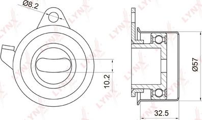 LYNXauto PB-1032 - Tensioner Pulley, timing belt autospares.lv