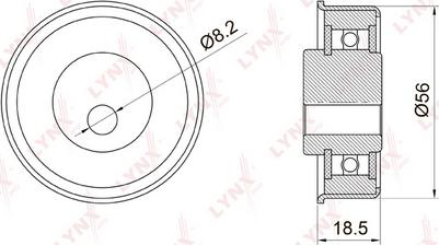 LYNXauto PB-1037 - Tensioner Pulley, timing belt autospares.lv