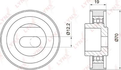 LYNXauto PB-1020 - Tensioner Pulley, timing belt autospares.lv