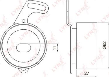 LYNXauto PB-1021 - Tensioner Pulley, timing belt autospares.lv