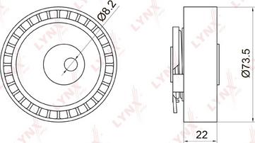 LYNXauto PB-1028 - Tensioner Pulley, timing belt autospares.lv