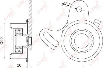 LYNXauto PB-1023 - Tensioner Pulley, timing belt autospares.lv