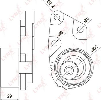 LYNXauto PB-1074 - Tensioner Pulley, timing belt autospares.lv