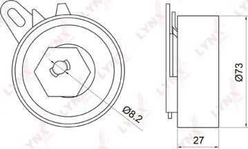 LYNXauto PB-1070 - Tensioner Pulley, timing belt autospares.lv