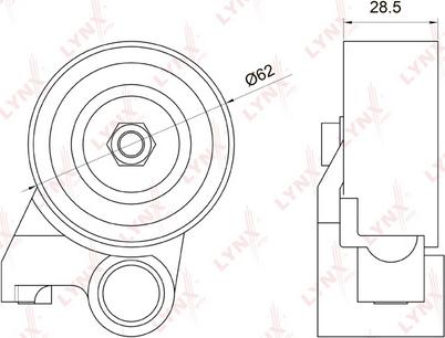 LYNXauto PB-1072 - Tensioner Pulley, timing belt autospares.lv