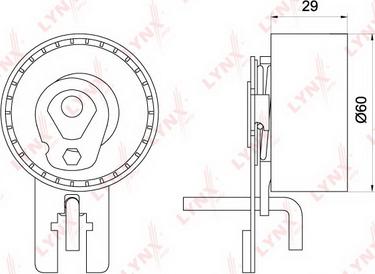 LYNXauto PB-1193 - Tensioner Pulley, timing belt autospares.lv