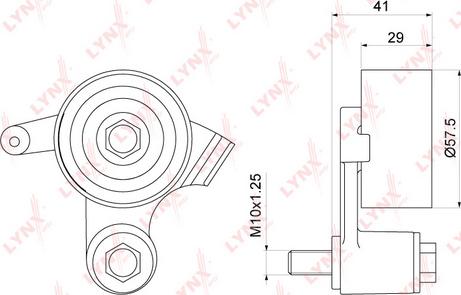 LYNXauto PB-1152 - Tensioner Pulley, timing belt autospares.lv