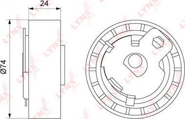 LYNXauto PB-1176 - Tensioner Pulley, timing belt autospares.lv