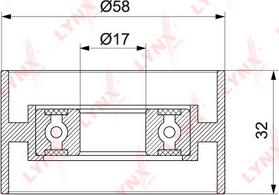 LYNXauto PB-1316 - Tensioner Pulley, timing belt autospares.lv